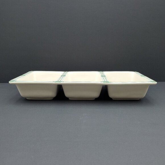 Pfaltzgraff Mission Flower Divided Serving Dish 3 Part Relish Dish - Picture 2 of 7